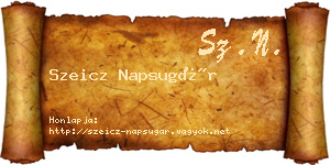 Szeicz Napsugár névjegykártya